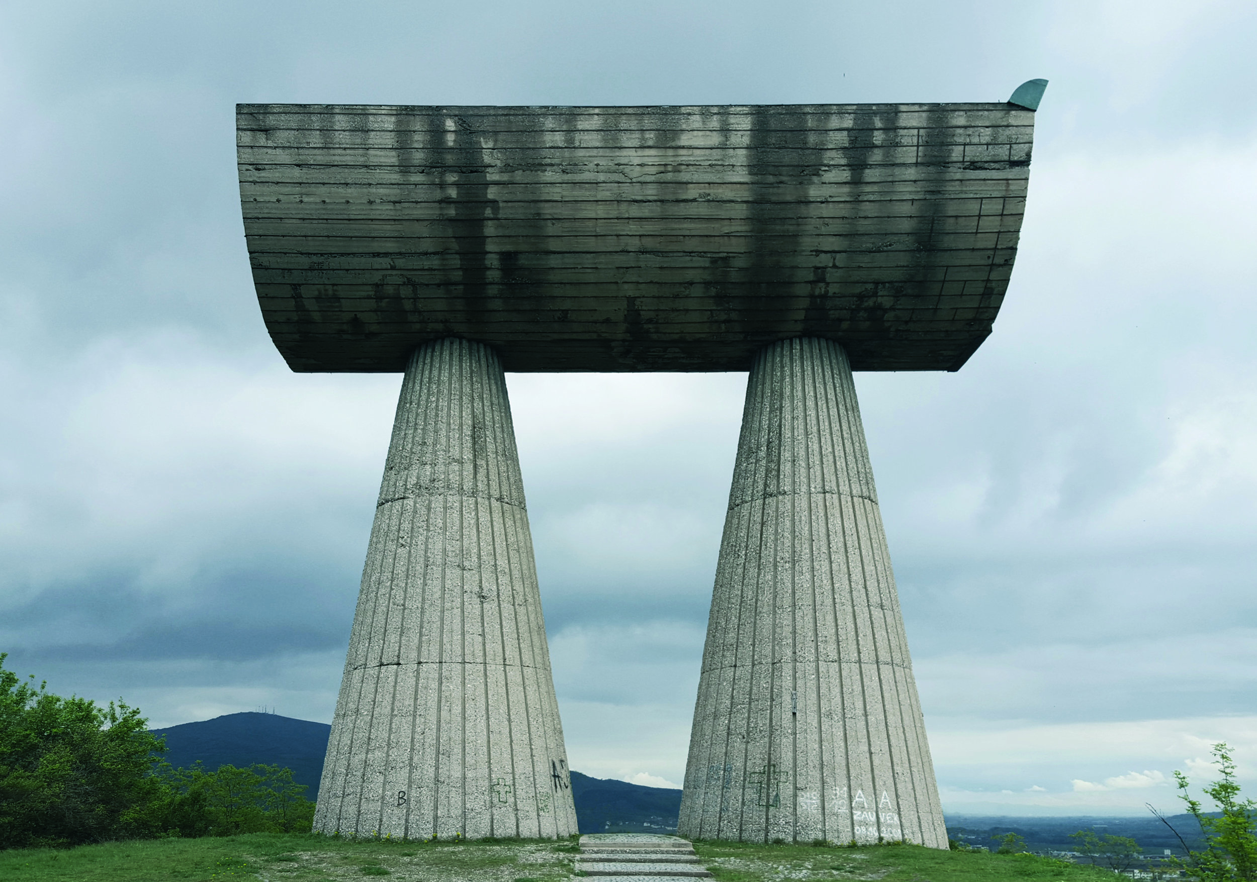 Shrine to the Revolution or Monument to Fallen Miners, Partisan Hill, Mitrovica, Kosovo. Completed 1973.