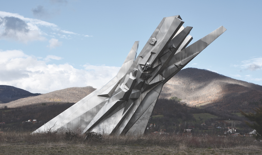 ‘Courage’: A Monument to the Fallen Soldiers of the Čačak Partisan Detachment, Ostra, Serbia. Completed 1969.